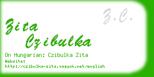 zita czibulka business card